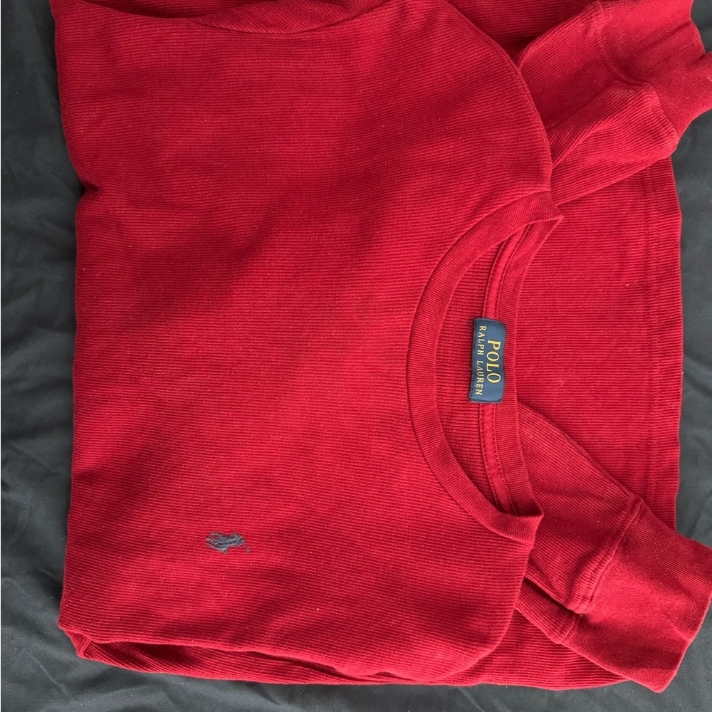 Polo by Ralph Lauren Red Sweater Vibrant Comfortable Design